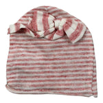 Lalalu' Cappello Tinta Unita con Fantasia A Righe per Neonata CAL7M BIANCO LALALU' 