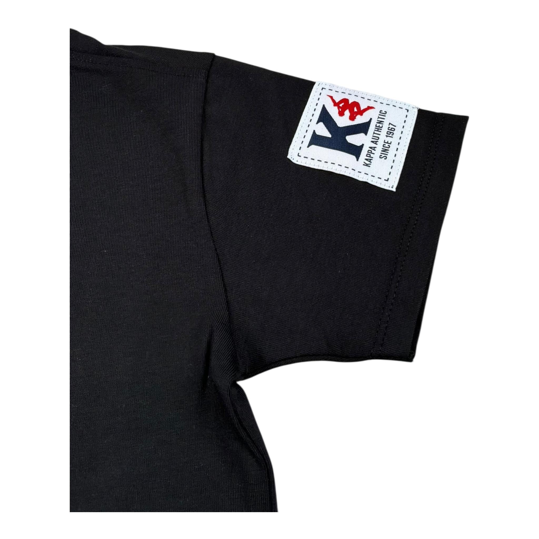 Kappa T-Shirt Girocollo Tinta Unita con Stampe per Bambino 3736M00009 NERO KAPPA 