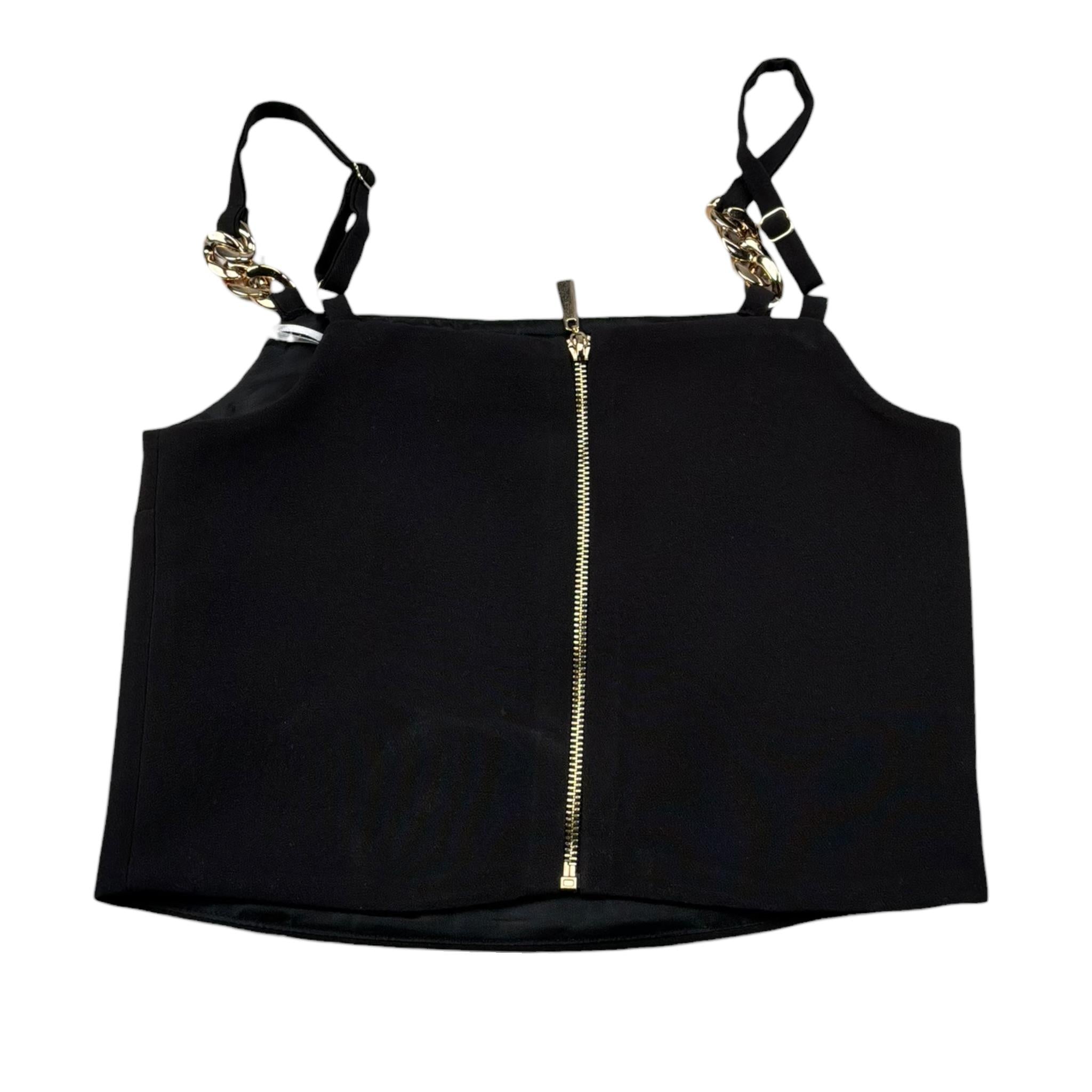 Fun & Fun Top Bretelline Tinta Unita per Bambina FCJTP16591 NERO FUN & FUN 