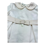 Le Bebe Abito Mezza Manica Tinta Unita con Profili In Contrasto per Neonata LBG1042 AVORIO LE BEBE 