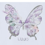 Liu Jo T-Shirt tinta unita con Brillantini Bianco per Bambina KA50922 BIANCO LIU JO 