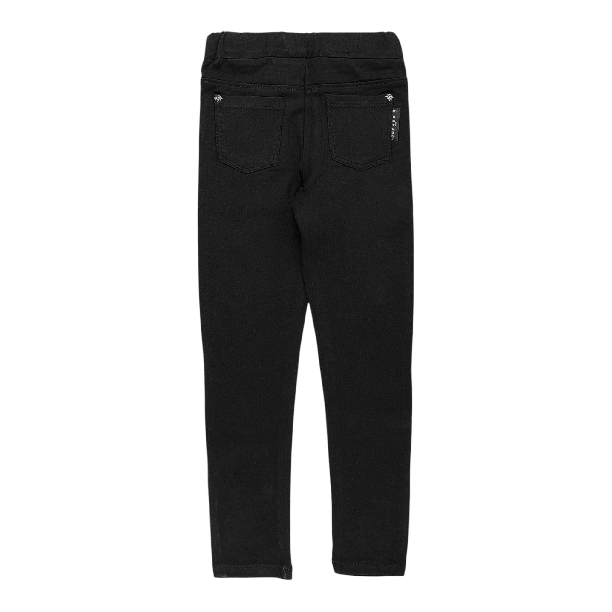 JOHN RICHMOND pantalone tinta unita con applicazioni Nero per Bambina RGA24020LEX NERO JOHN RICHMOND 