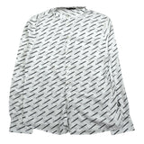 Daniele Alessandrini Camicia Manica Lunga Collo Coreano Tinta Unita con Stampe Logo per Bambino 1235C00155 BIANCO DANIELE ALESSANDRINI 