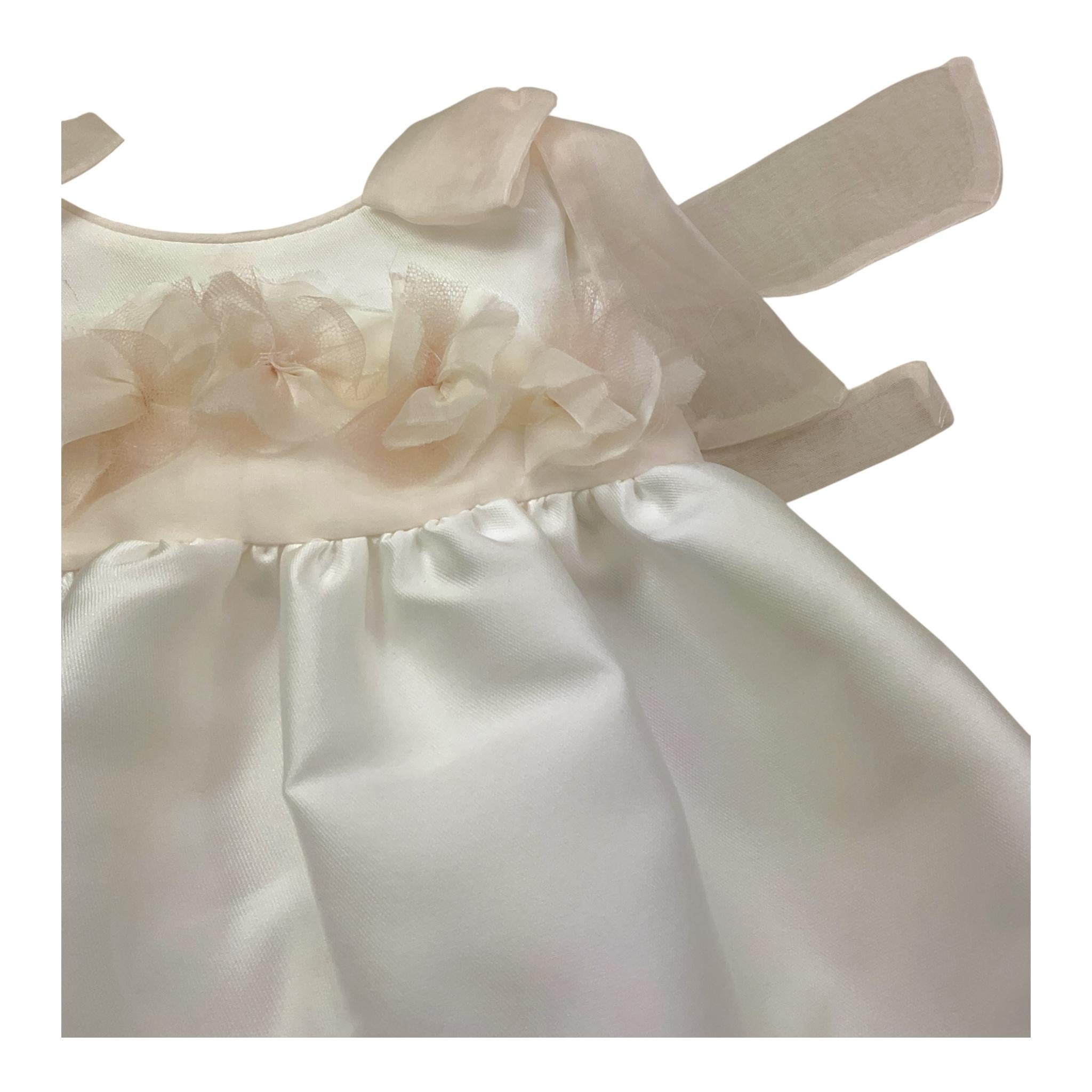 La Stupenderia Set Abito Cerimonia-Coulotte Tinta Unita per Neonata CBAB62 BIANCO LA STUPENDERIA 