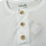Babyvip T-Shirt Tinta Unita con Bottoni per Neonato T7157 BIANCO BABYVIP 