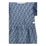 Guess Abito Tinta Unita Logato per Bambina K5RK13WA2T0 BLU GUESS 