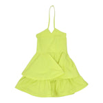 Twinset Abito Tinta Unita con Bretelle per Bambina 251GJ2420 VERDE ACIDO TWINSET 