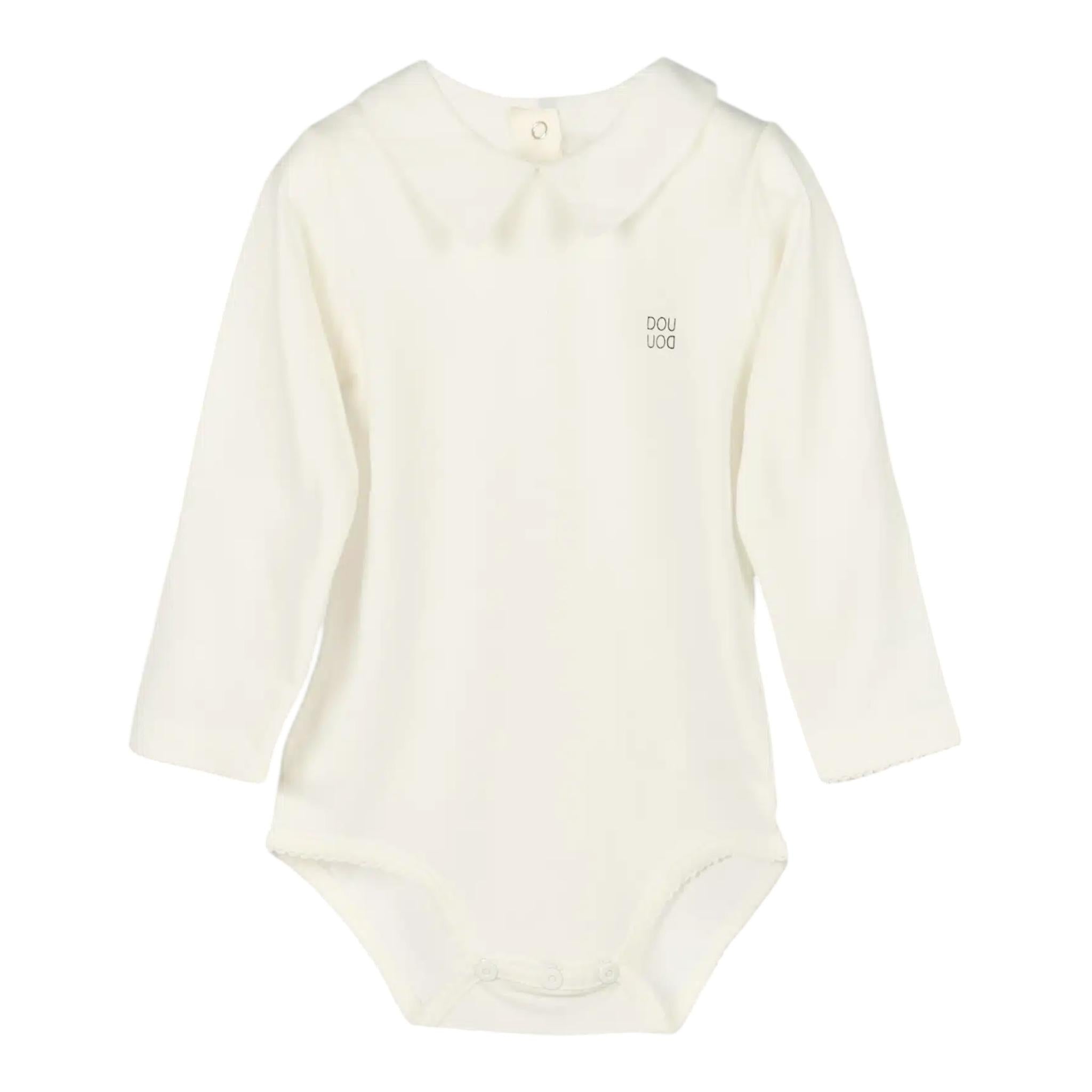 DOU DOU body manica lunga tinta unita Bianco per Neonato 2RA510 BIANCO DOU DOU 