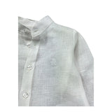 Le Bebe Camicia Manica Lunga Tinta Unita Collo Coreano per Neonato LBB5322 BIANCO LE BEBE 