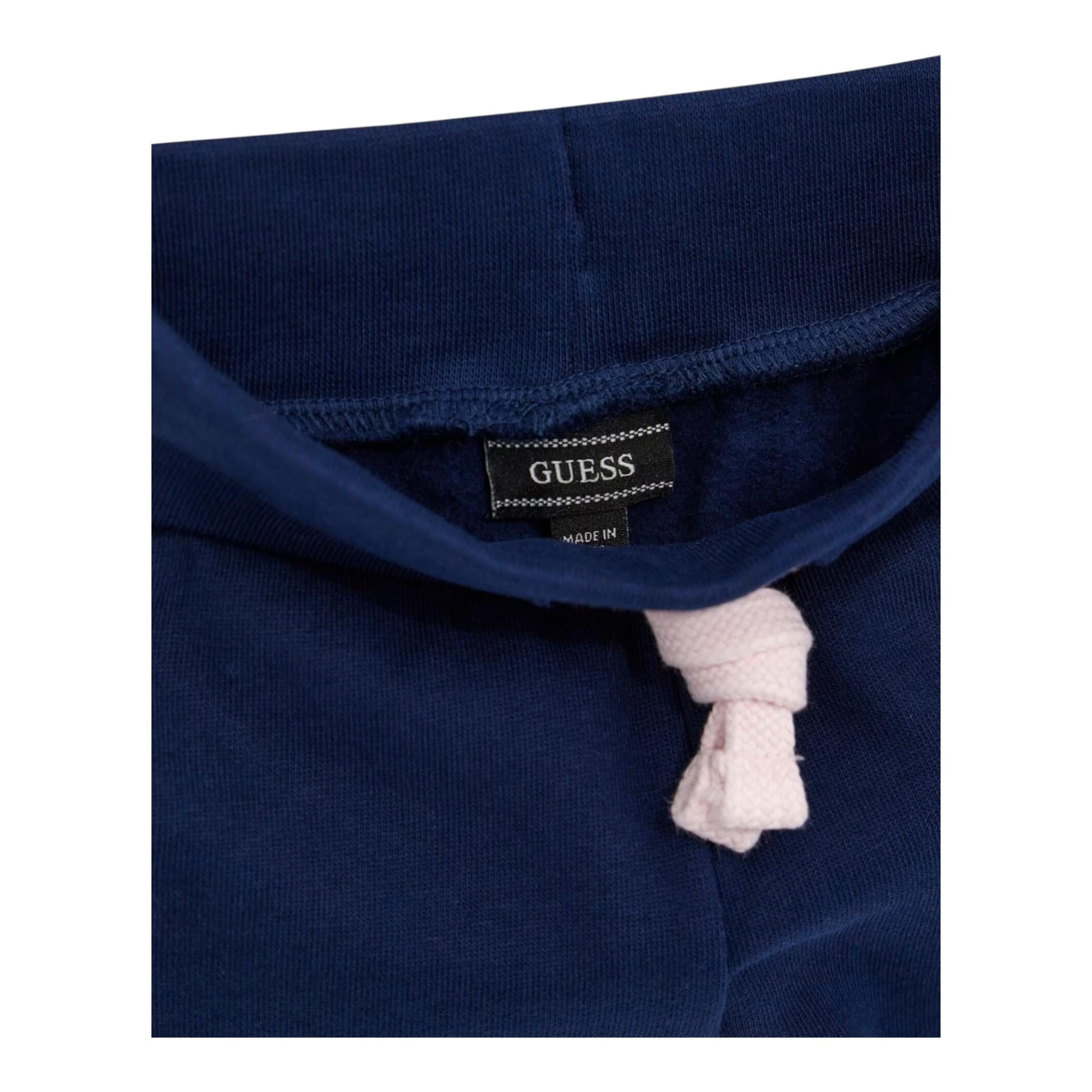 GUESS completo 2pz tinta unita felpa-pantalone Blu per Neonata A4BG00KAX73 BLU GUESS 