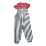 Calamaro Completo 2 Pezzi Salopette-T-Shirt per Bambina 11144J GRIGIO CALAMARO 