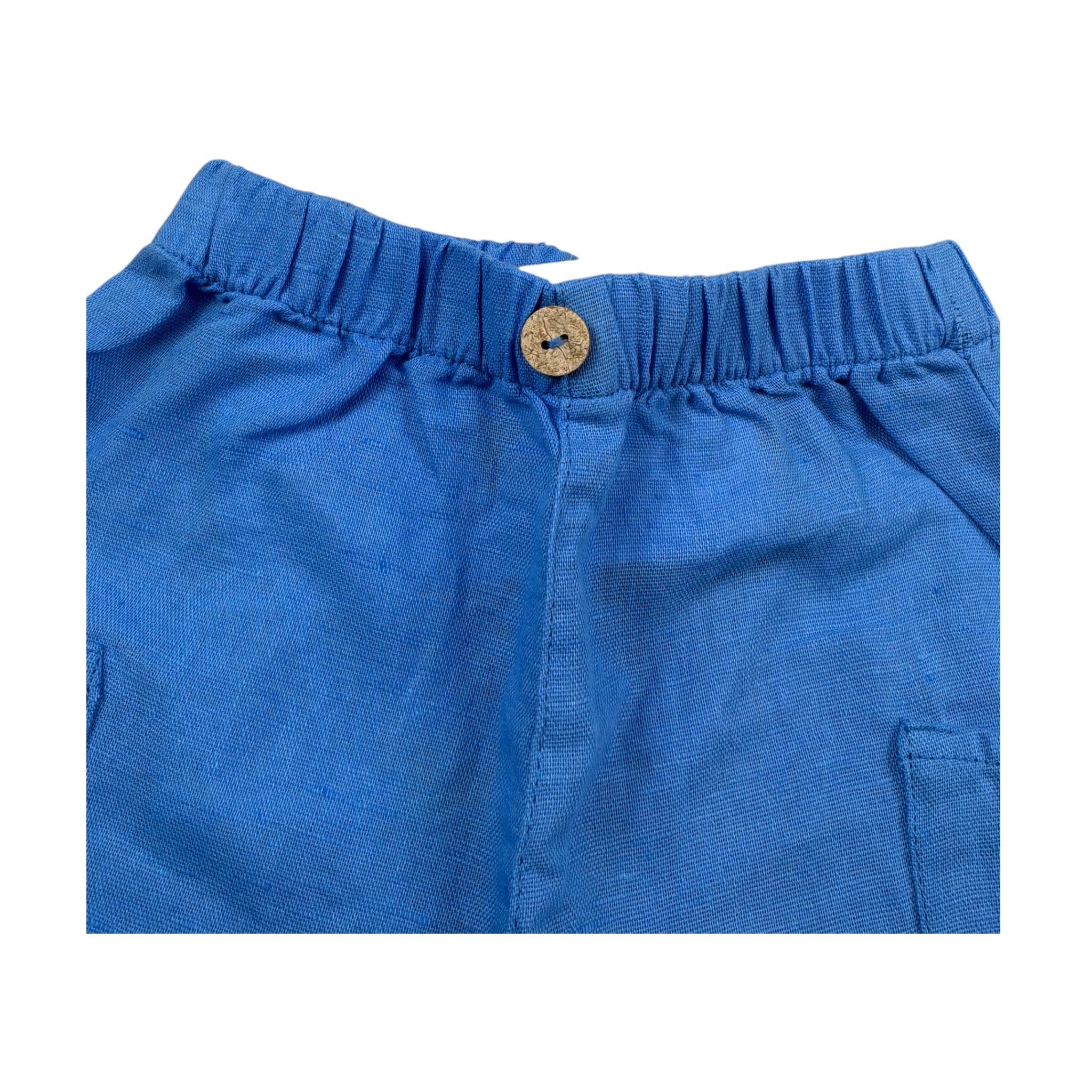 Play Up Pantalone Tinta Unita con Elastico In Vita per Neonato PA011AQ11603 AZZURRO PLAY UP 