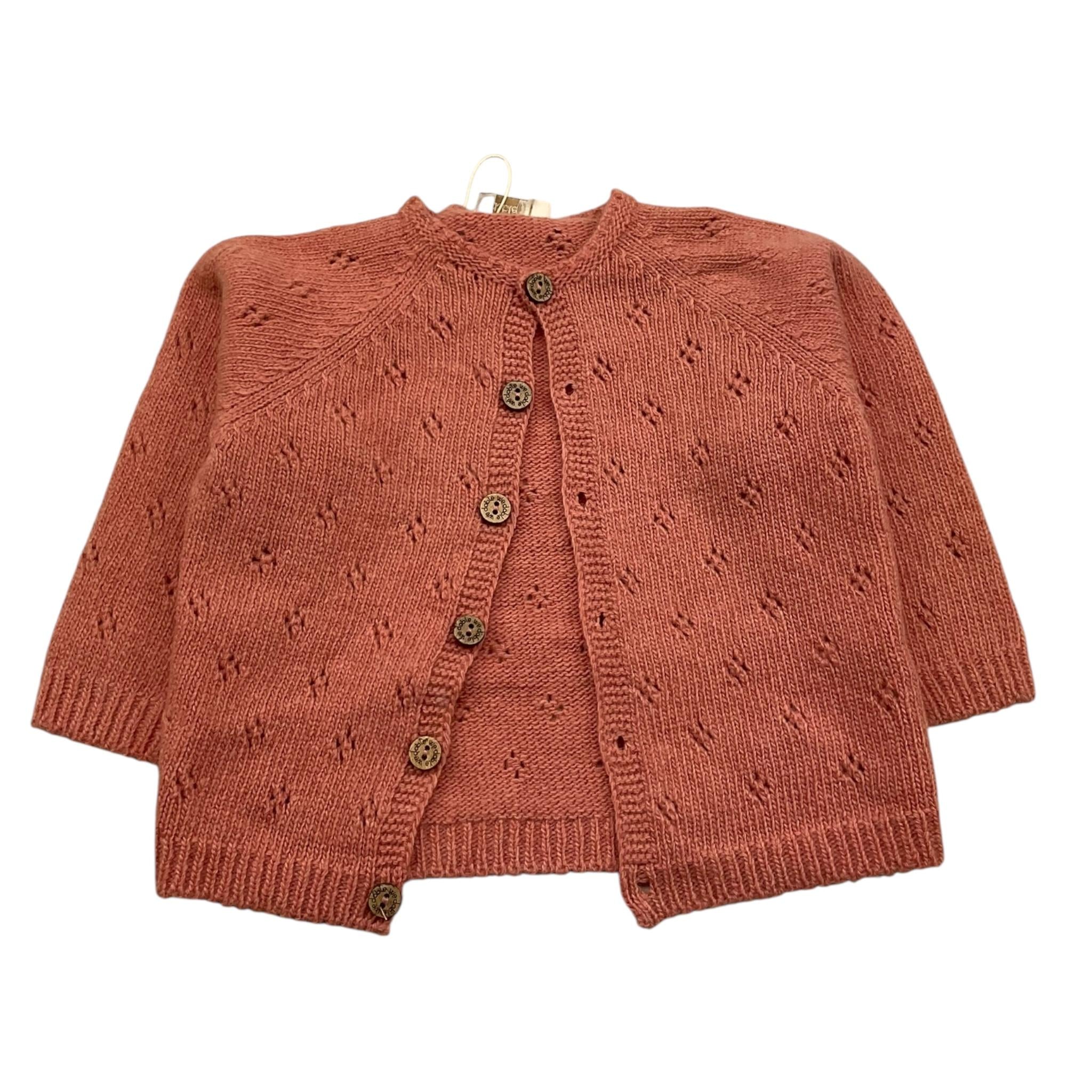 WEDOBLE cardigan tinta unita con trafori Rosa per Neonata I2406308 ROSA WEDOBLE 