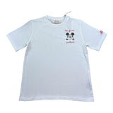Saint Barth T-Shirt Girocollo Tinta Unita con Stampa per Bambino MICKEY BIANCO SAINT BARTH 
