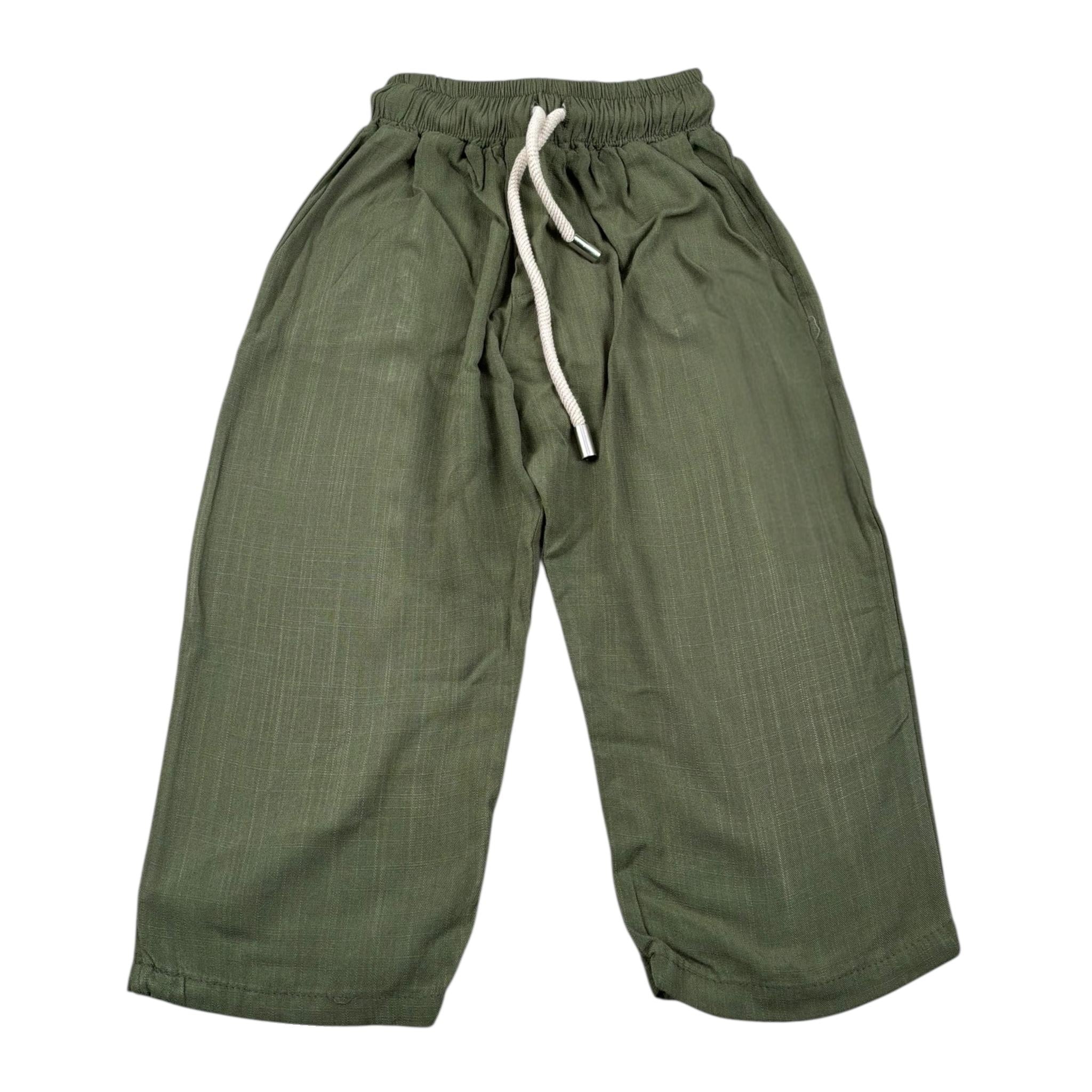 Louis Dieudonne' Pantalone Tinta Unita con Elastico In Vita per Bambino LDPA VERDE LOUIS DIEUDONNE' 