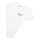 N°21 T-Shirt Girocollo Tinta Unita con Stampa per Bambina N2101Z BIANCO N°21 