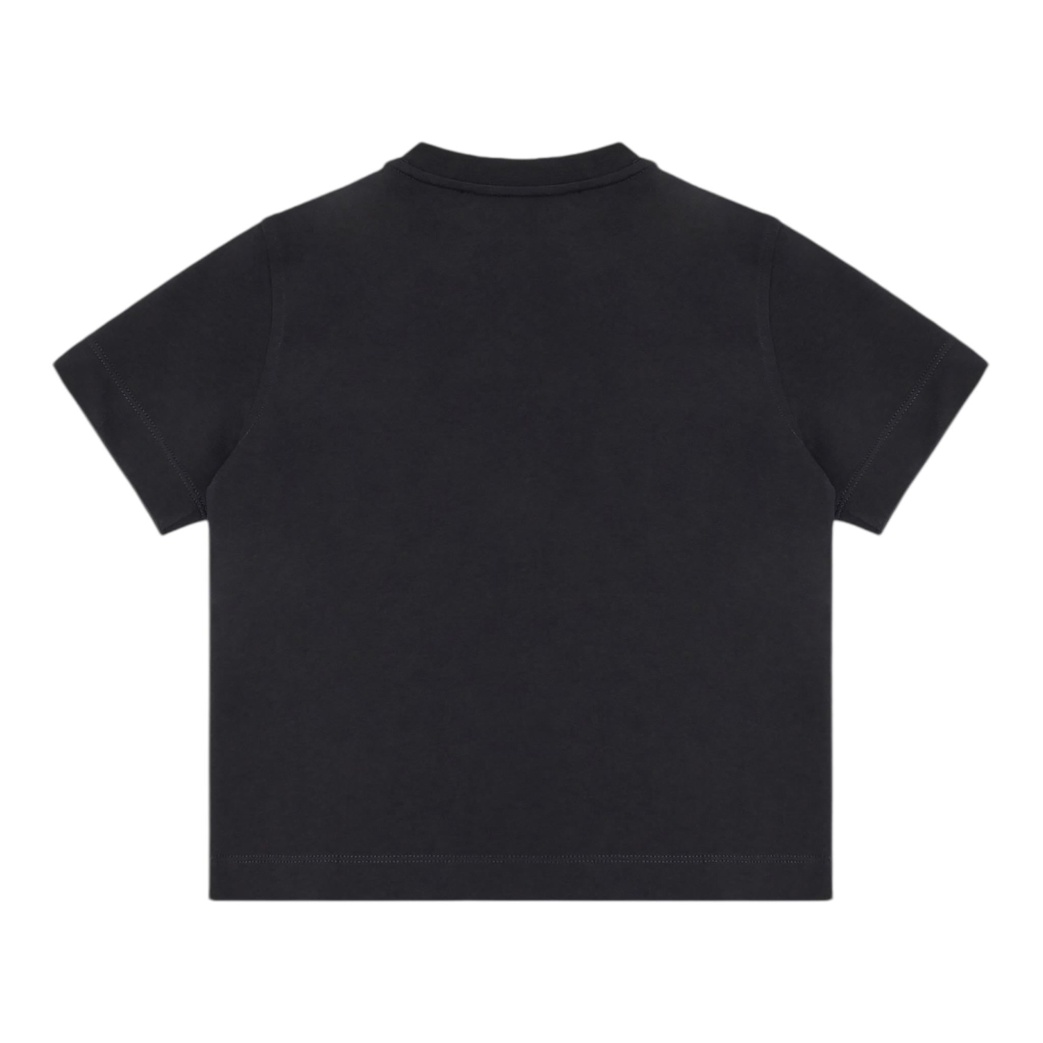 Emporio Armani T-Shirt Girocollo Tinta Unita con Logo per Bambino EB000166X BLU EMPORIO ARMANI 