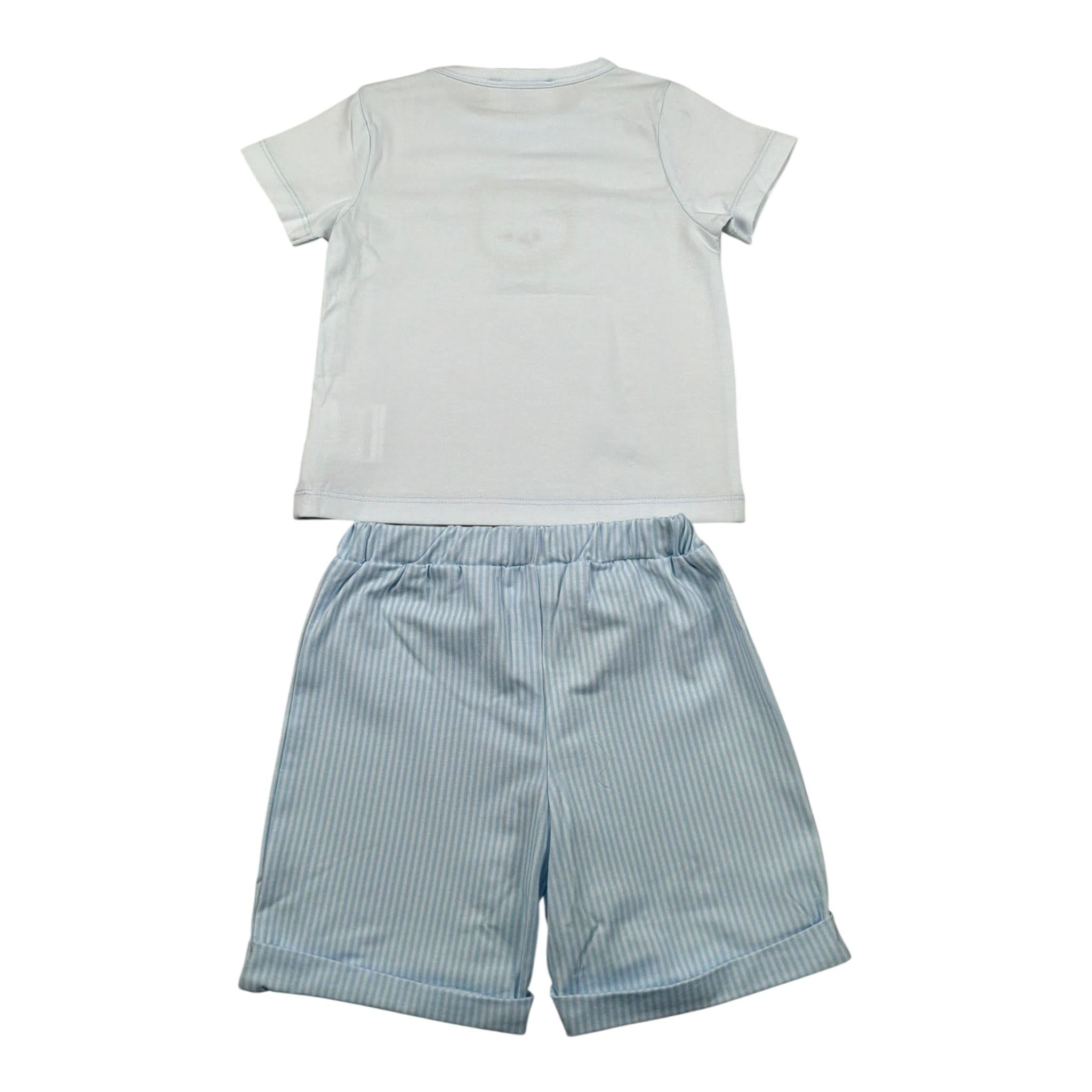 Lalalu' Completo 2 Pezzi T-Shirt-Bermuda Azzurro per Neonato CCL510P AZZURRO LALALU' 