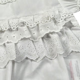 Nanan Pagliaccetto Tinta Unita con Ricami per Neonata E2049403B BIANCO NANAN 