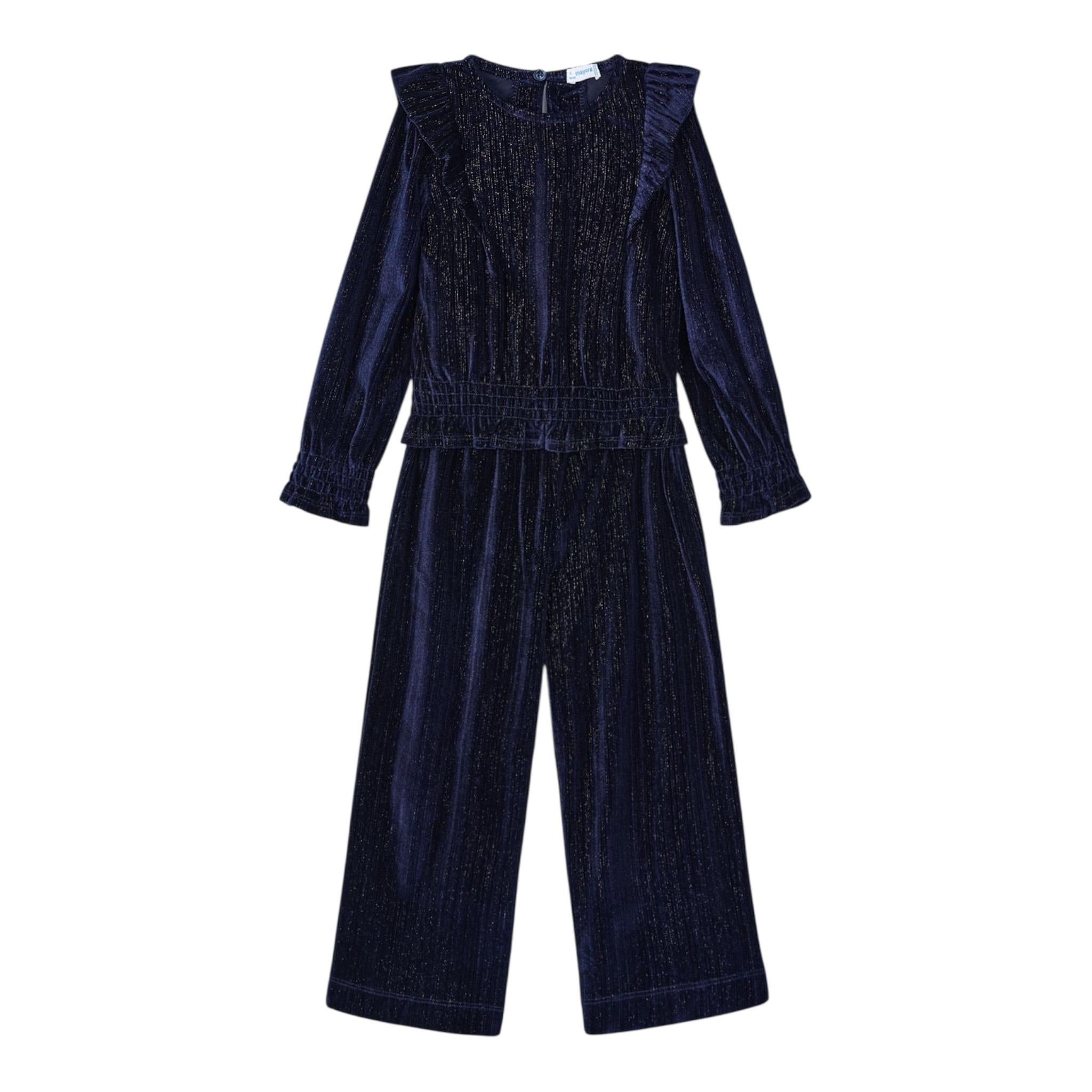 MAYORAL completo 2 pezzi shirt-pantalone tinta unita Blu per Bambina 4550J BLU MAYORAL 