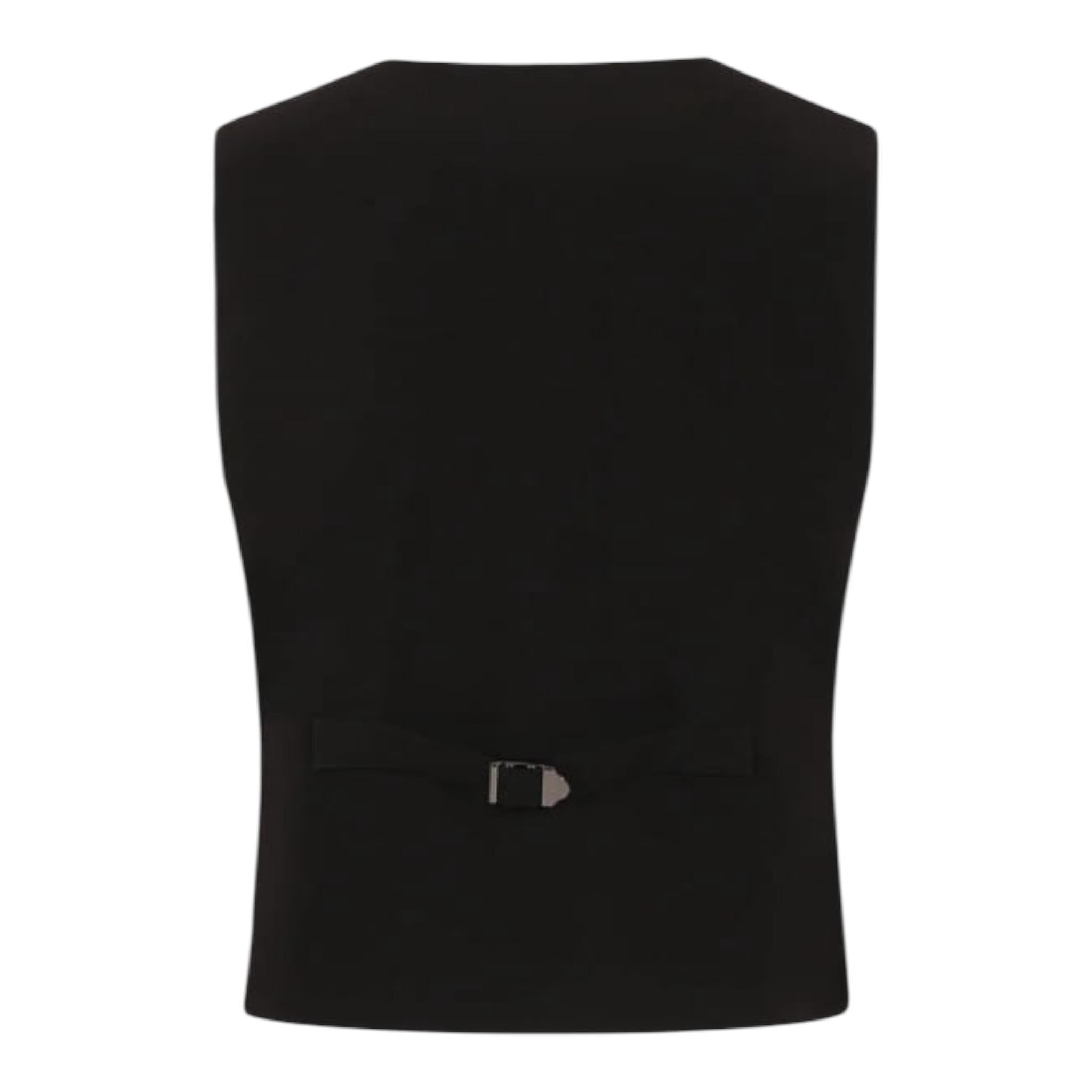John Richmond Gilet Tinta Unita Doppiopetto per Bambino RBP25220GTX NERO JOHN RICHMOND 