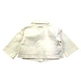 Zhoe & Tobiah Camicia Tinta Unita Modello Crop Con Bottoni Bianco Per Bambina