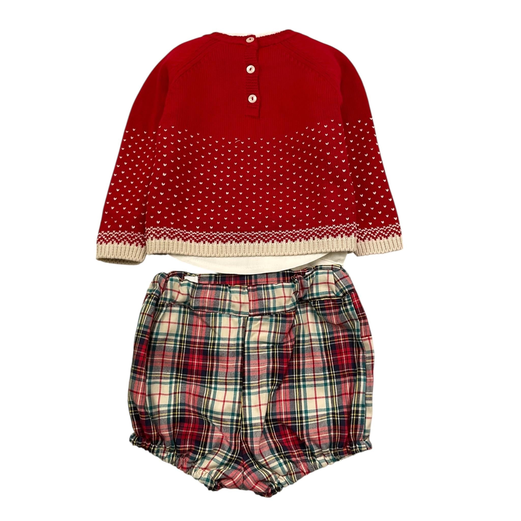 VALENTINA BEBES completo 2pz camicia-bermuda fantasia scozzese Bianco per Bambino MAR93J BIANCO VALENTINA BEBES 
