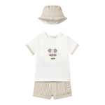 Mayoral Completo 3 Pezzi T-Shirt-Bermuda-Cappello per Neonato 11201 BIANCO MAYORAL 