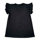 John Richmond T-Shirt Girocollo Tinta Unita con Logo per Bambina RGP26024TS NERO JOHN RICHMOND 
