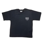 MOSCHINO t-shirt girocollo tinta unita con logo Nero per Bambino H7M03RX NERO MOSCHINO 