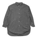 Dou Dou Camicia Tinta Unita Con Fantasia A Righe Grigio Per Bambina