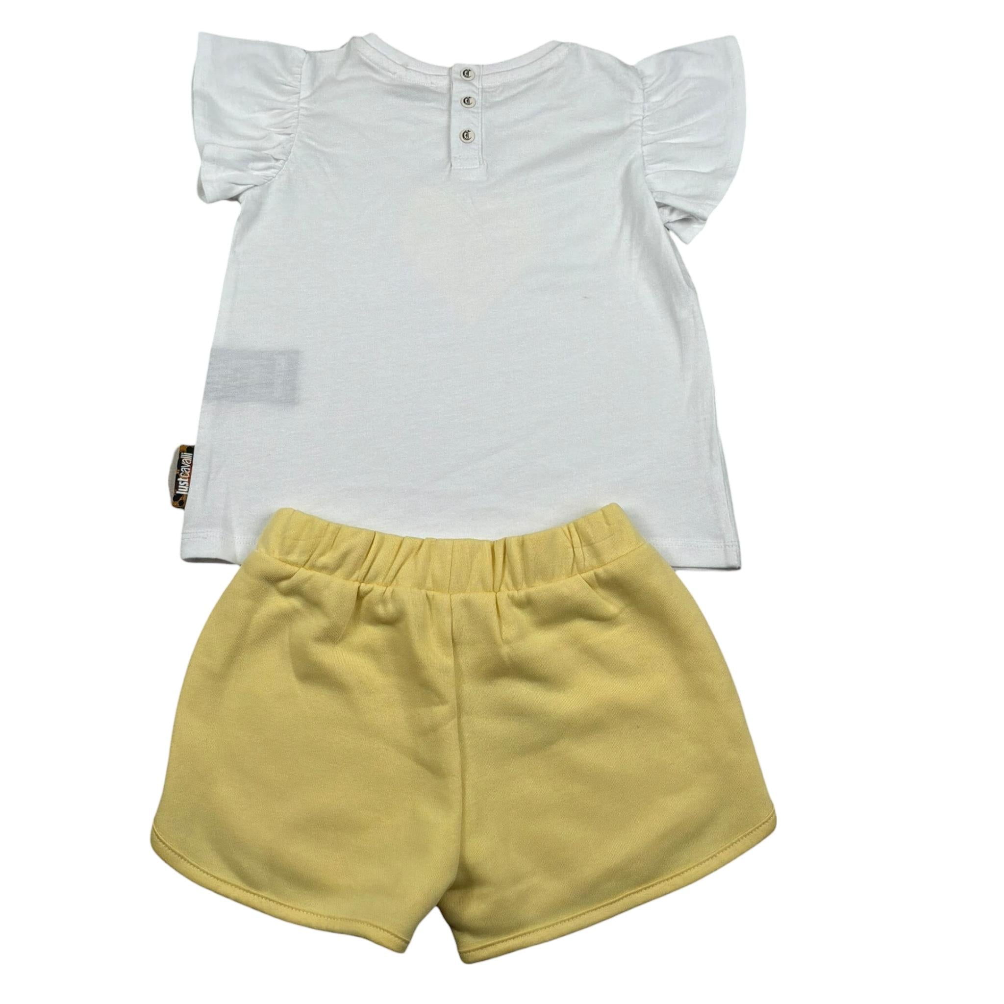Just Cavalli Completo 2 Pezzi T-Shirt-Short Bicolore per Neonata JIP26077CJJN BIANCO/GIALLO JUST CAVALLI 