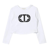 TWINSET shirt girocollo tinta unita con stampa Bianco per Bambina 242GJ2032XXXX BIANCO TWINSET 