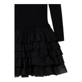 TWINSET abito tinta unita con tulle Nero per Bambina 242GJ3121X NERO TWINSET 
