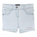John Richmond Short In Denim Tinta Unita con Logo per Bambina RIP25031SHJXXX AZZURRO JOHN RICHMOND 