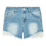 Name It Short In Denim tinta unita con Ricami Azzurro per Bambina 13197440 AZZURRO NAME IT 