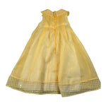 A' La Page Abito Giromanica Tinta Unita con Ricami per Bambina ERICA GIALLO A' LA PAGE 