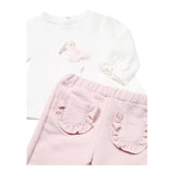 MAYORAL completo 3pz felpa-shirt-leggins tinta unita con fantasia fiori Bianco per Neonata 2610 BIANCO MAYORAL 