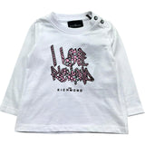 John Richmond Shirt Girocollo Tinta Unita con Logo per Neonata RIP26048TS BIANCO JOHN RICHMOND 