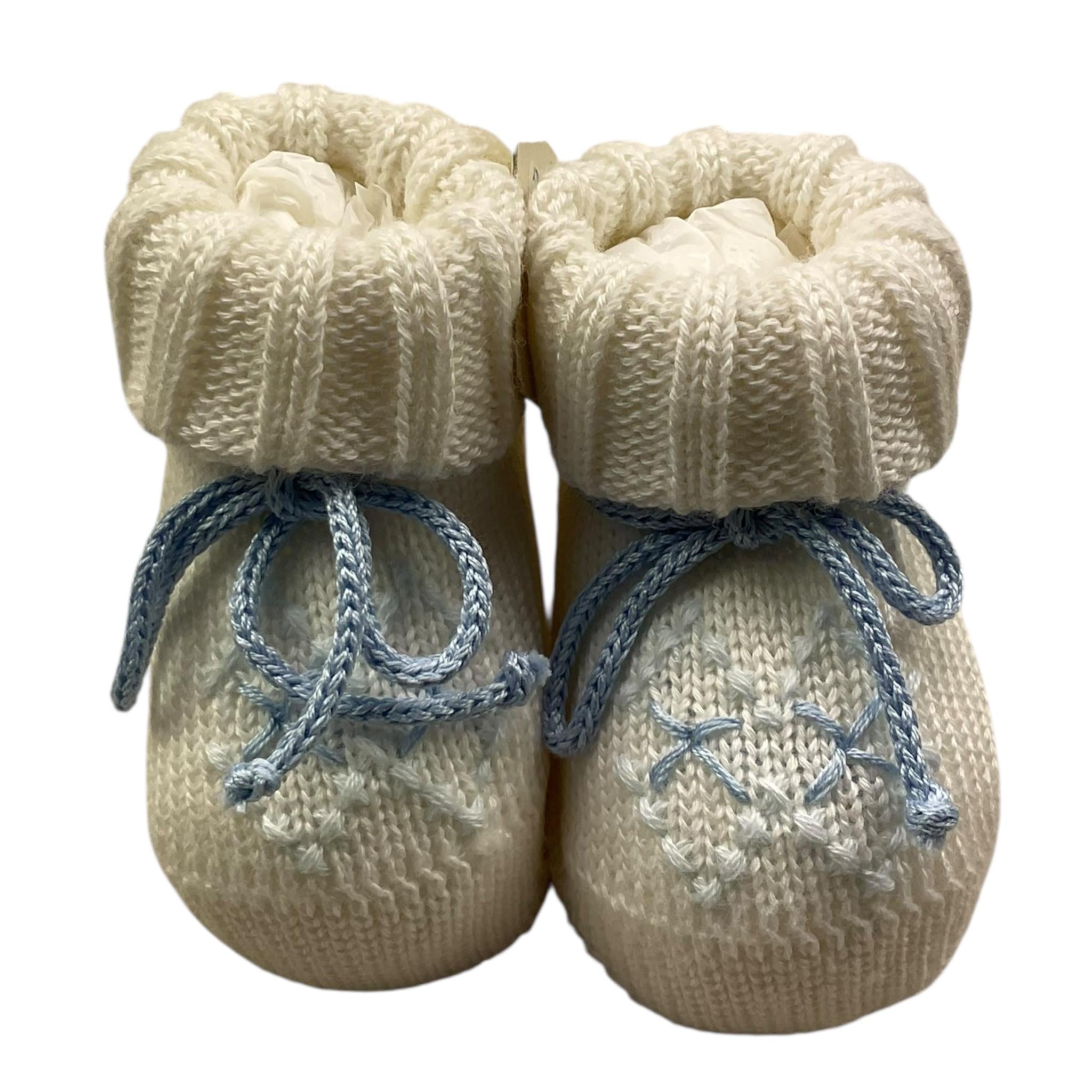 IVORY babbucce tintaunita con ricami Panna per Neonato 42461 PANNA IVORY 