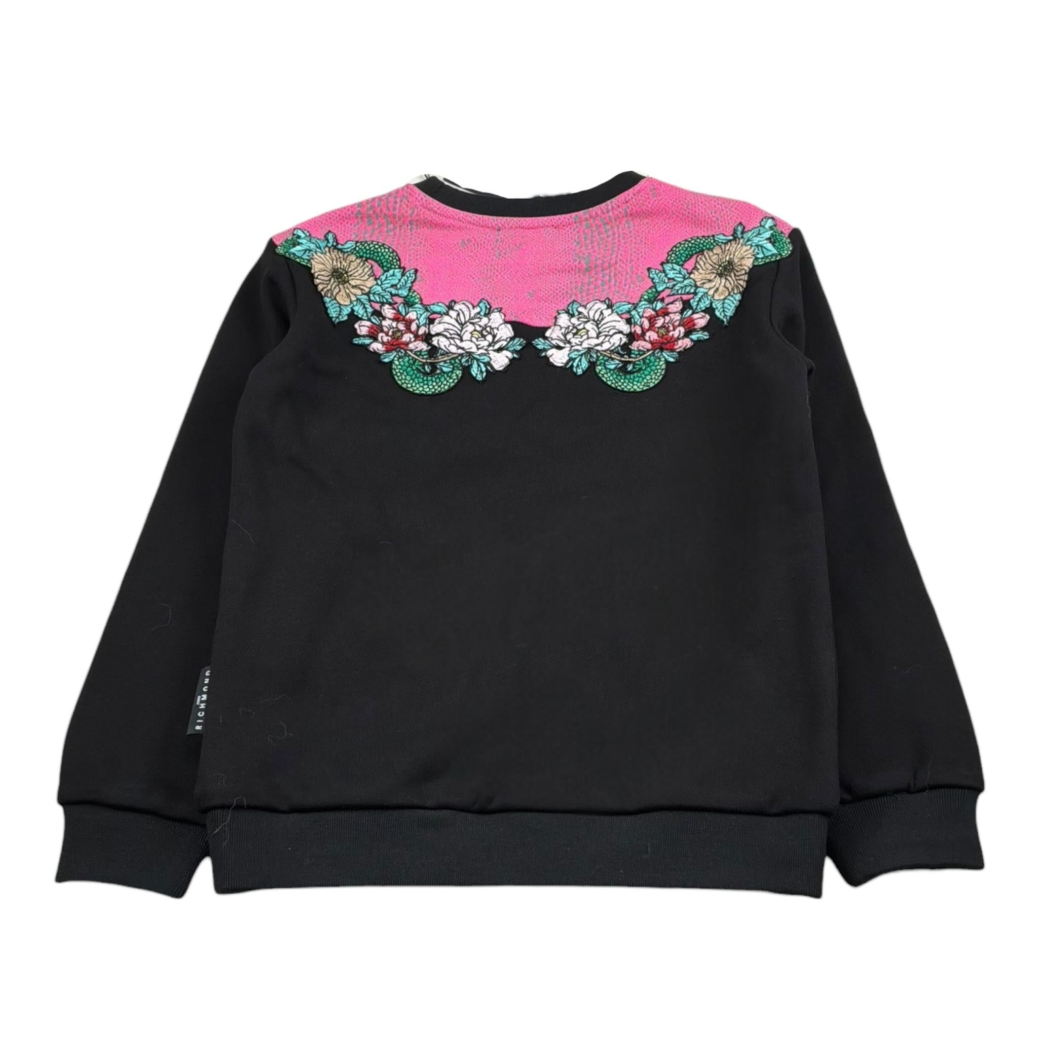John Richmond Felpa Tinta Unita con Stampa per Bambino RGP26118FE NERO JOHN RICHMOND 