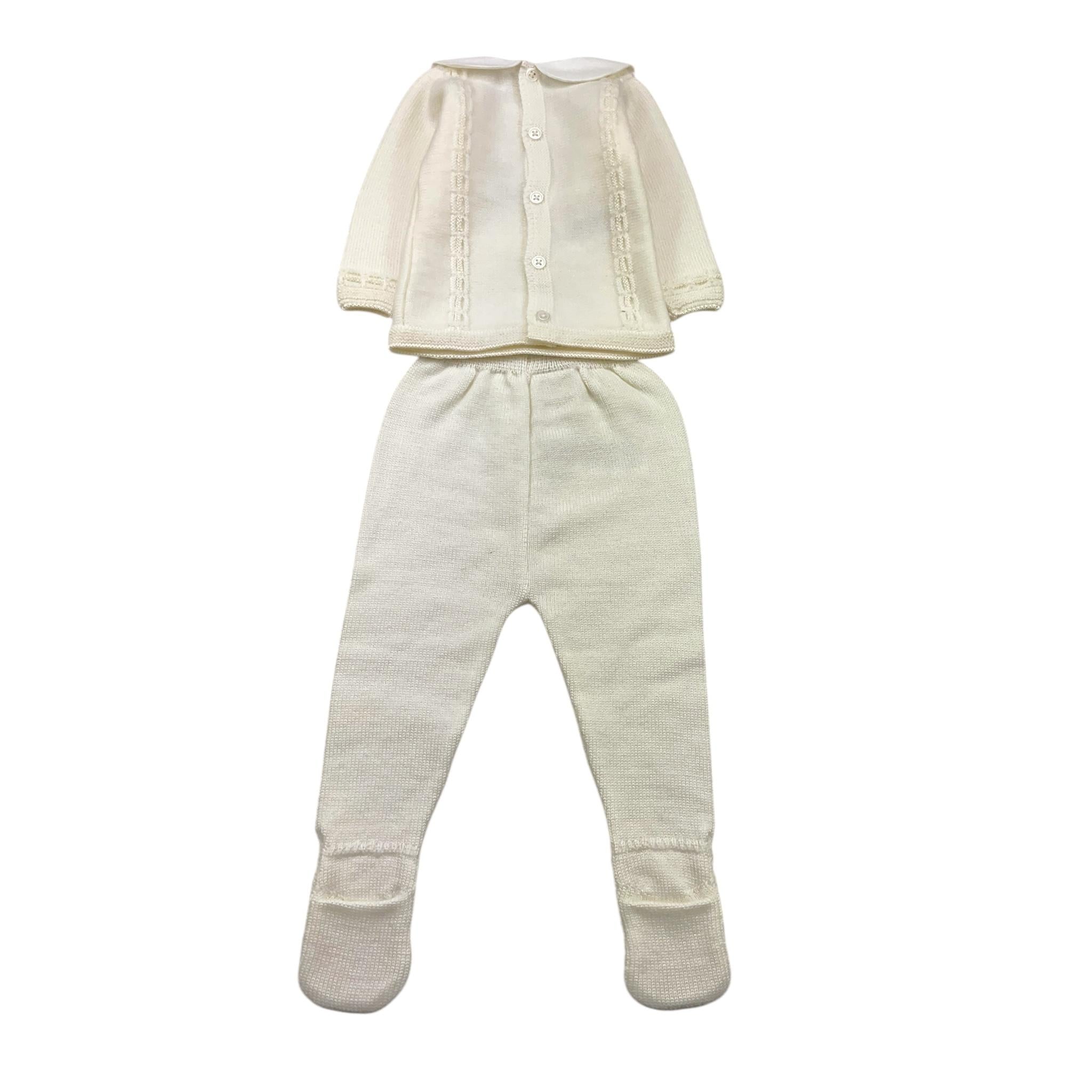 PAZ RODRIGUEZ completo 2pz maglia-ghettina Panna per Neonata 003111836 PANNA PAZ RODRIGUEZ 