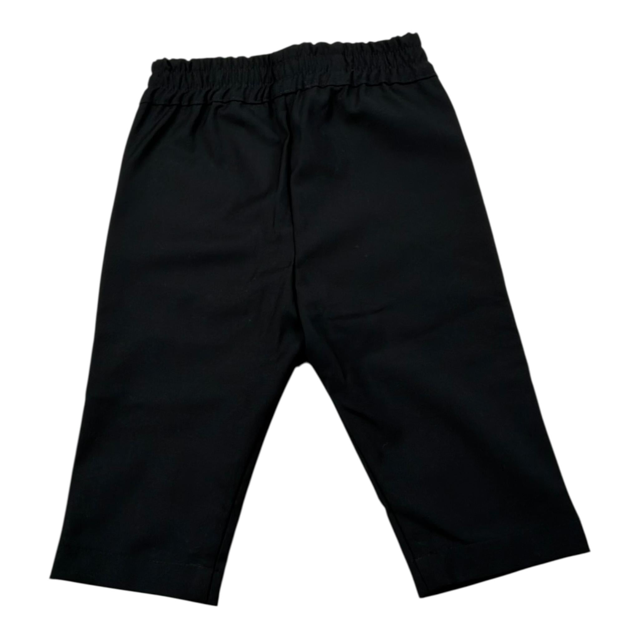 Daniele Alessandrini Pantalone Tinta Unita con Elastico In Vita per Neonato 1291P00043 NERO DANIELE ALESSANDRINI 