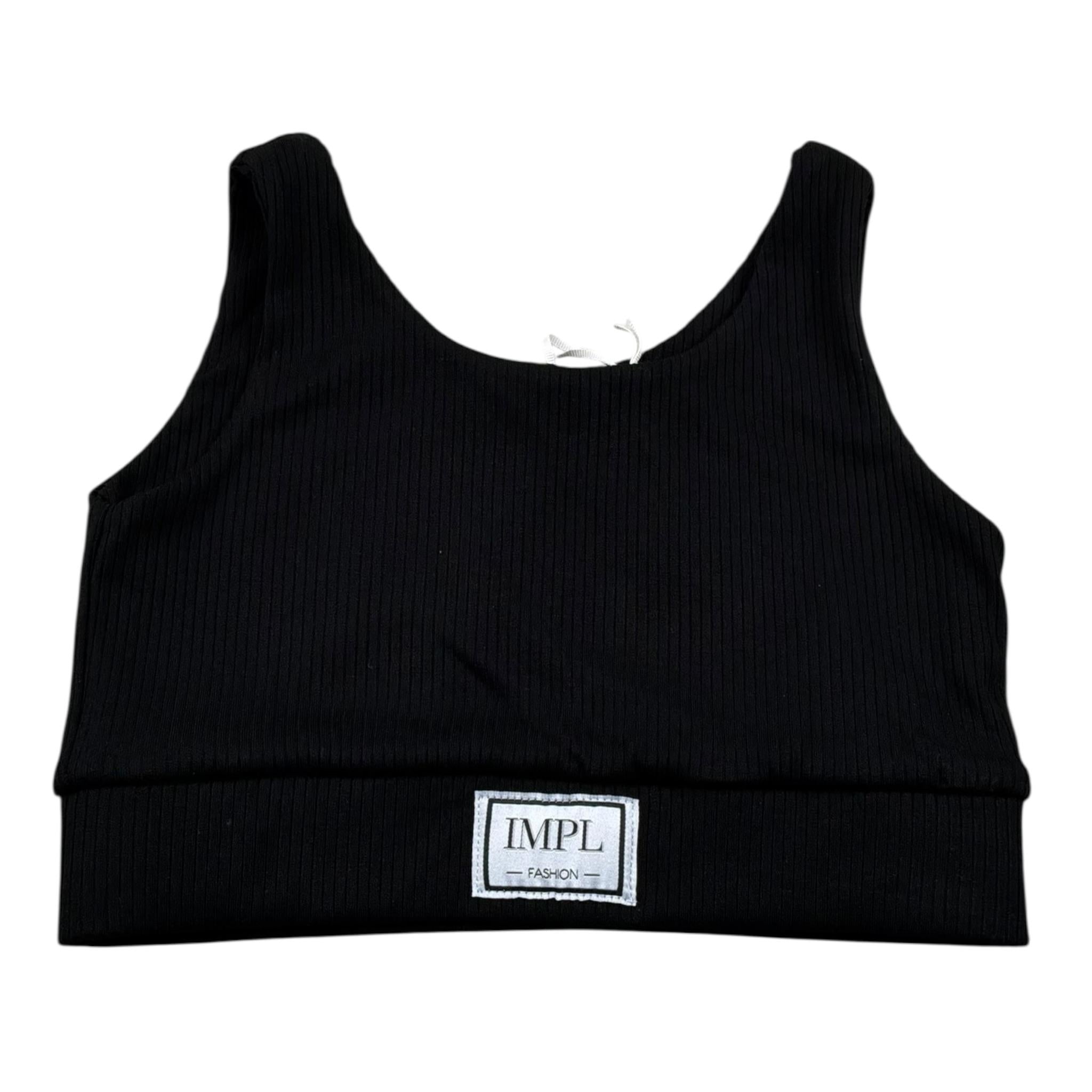 Imperial Top Giromanica Tinta Unita con Logo per Bambina M23070G75 NERO IMPERIAL 