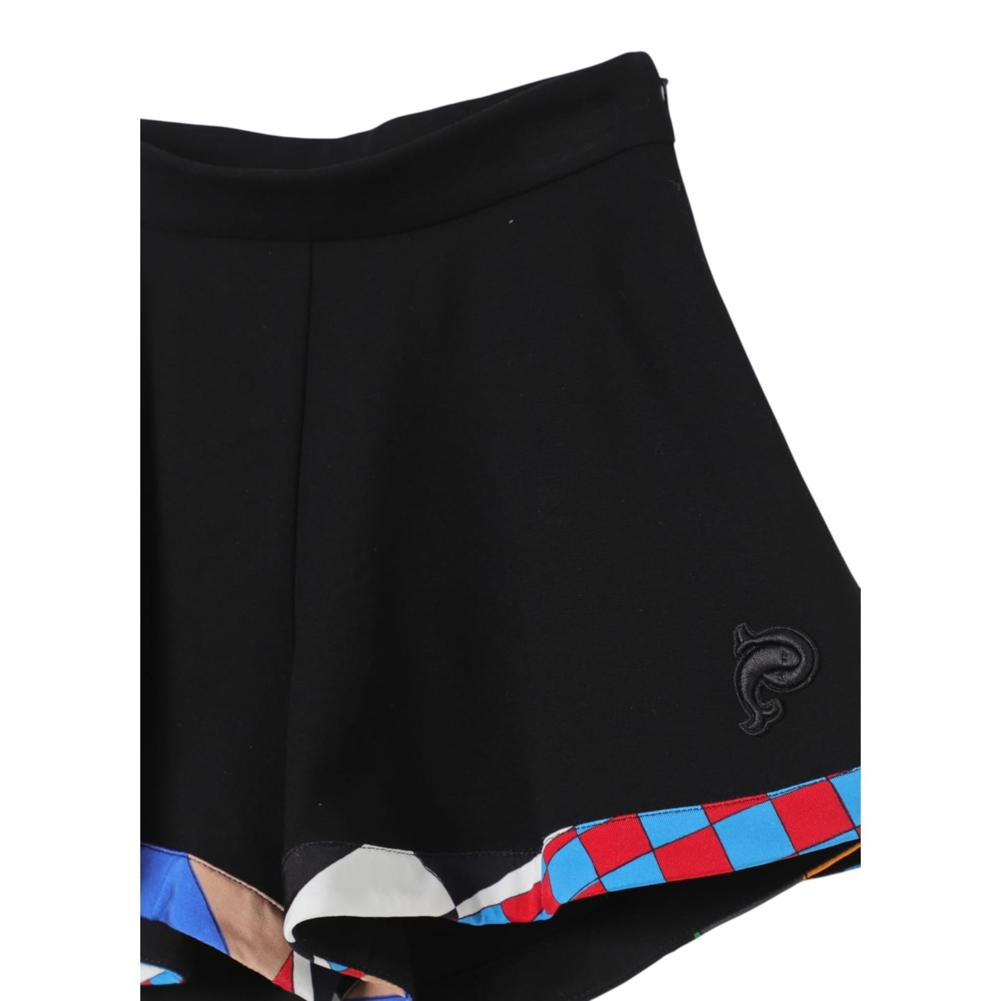 Emilio Pucci Short Tinta Unita con Elastico In Vita per Bambina PV6B49 NERO EMILIO PUCCI 