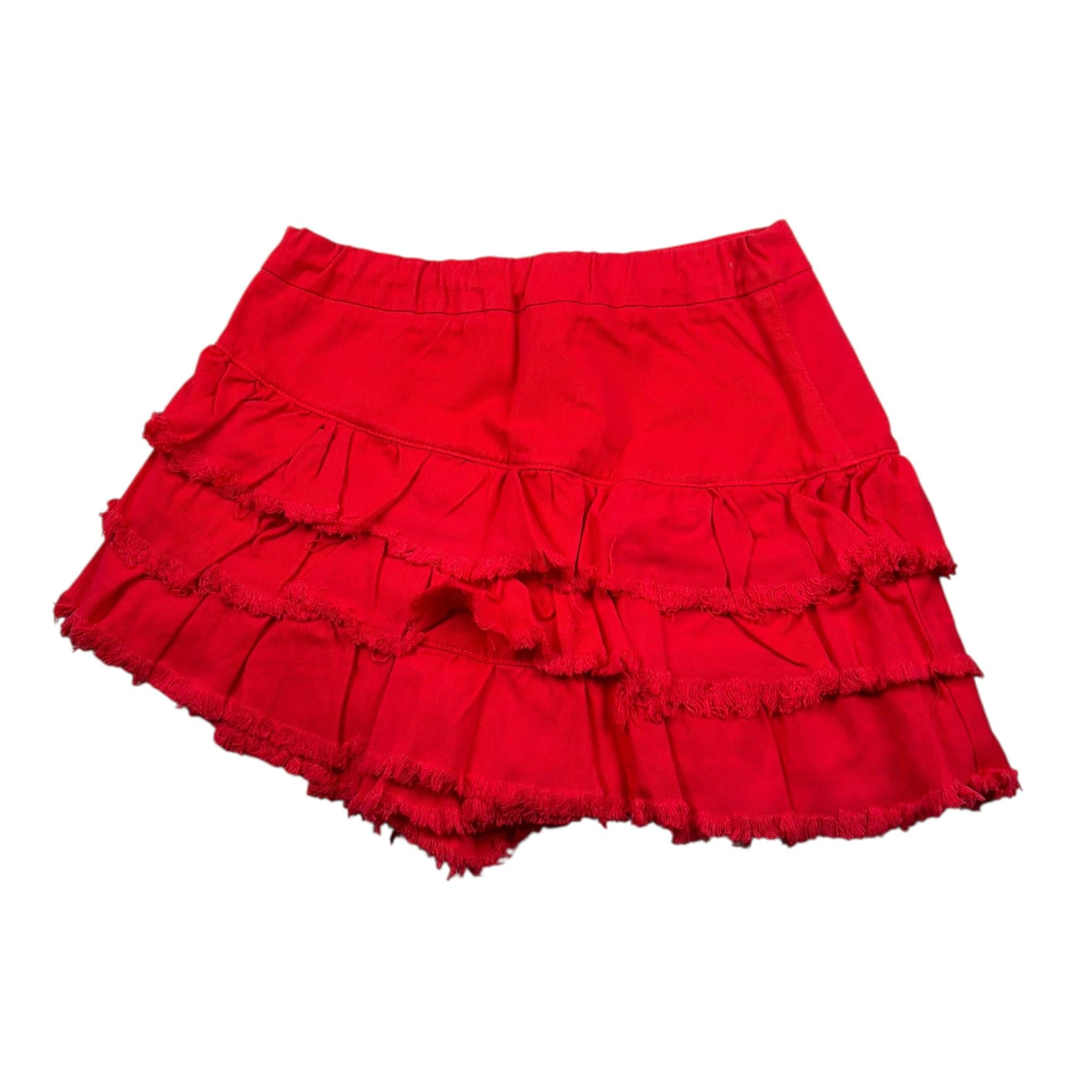 Lu Lu By Miss Grant Gonna tinta unita Asimmetrica Rosso per Bambina LL608 ROSSO LU LU BY MISS GRANT 