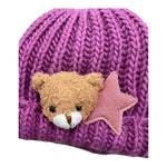 U+è BY MISS GRANT cappelli tinta unita con applicazione orso Viola per Neonata UE1660 VIOLA U+è BY MISS GRANT 