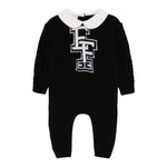 ELISABETTA FRANCHI tutina in maglia tinta unita con colletto in contrasto Nero per Neonata ENTU117 NERO ELISABETTA FRANCHI 