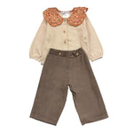 CALAMARO completo 2pz bicolore camicia-pantalone Beige per Neonata 17888 BEIGE CALAMARO 