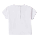 Sarabanda T-Shirt Girocollo tinta unita con Brillantini Bianco per Bambina 0B211XJ BIANCO SARABANDA 